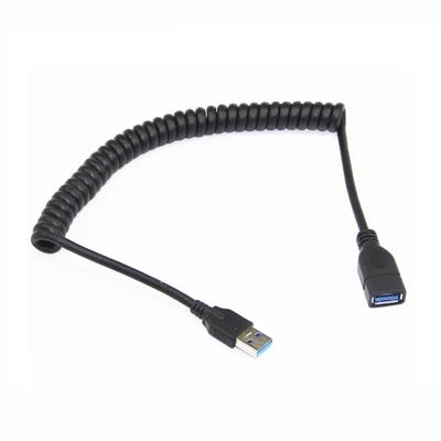 Super Speed ​​5Gbps USB 3. 0 Mann til kvinnelig uttrekkbar spiralveislengde k...