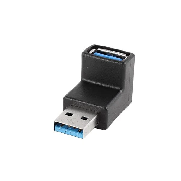 Right Angle USB 3.0 A Male To A Female Plug Adapter
