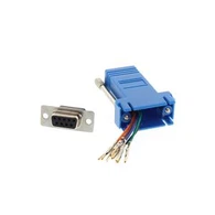 Blå DB9 Hunn til RJ45 Jack Console Adapter